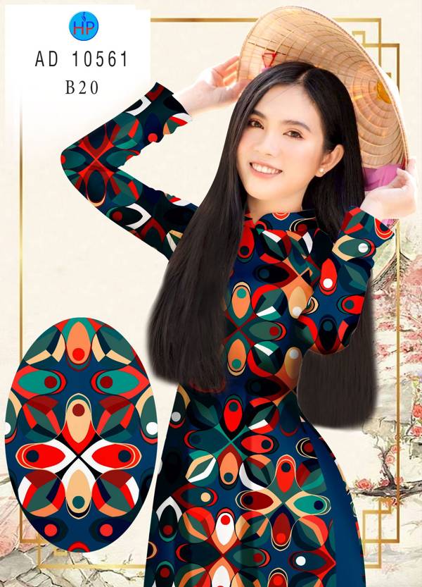 Vải Áo Dài Hoa Văn Độc Đáo AD 10561