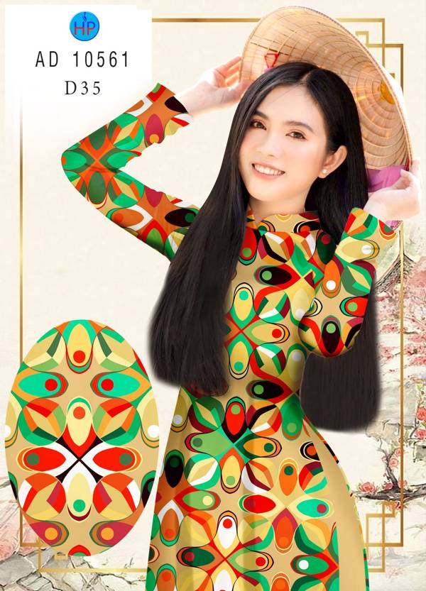 Vải Áo Dài Hoa Văn Độc Đáo AD 10561