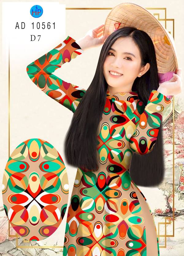 Vải Áo Dài Hoa Văn Độc Đáo AD 10561