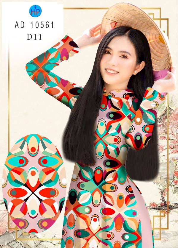 Vải Áo Dài Hoa Văn Độc Đáo AD 10561
