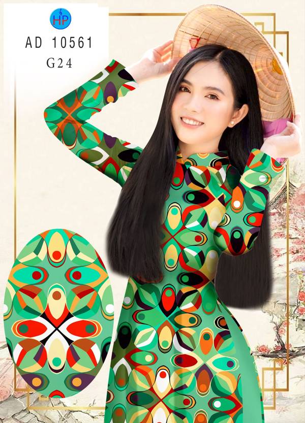 Vải Áo Dài Hoa Văn Độc Đáo AD 10561