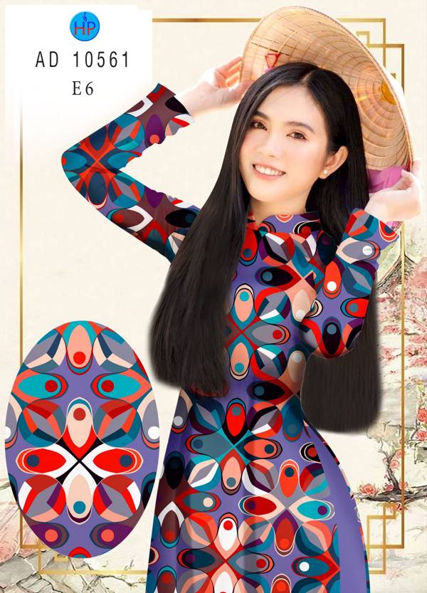 Vải Áo Dài Hoa Văn Độc Đáo AD 10561