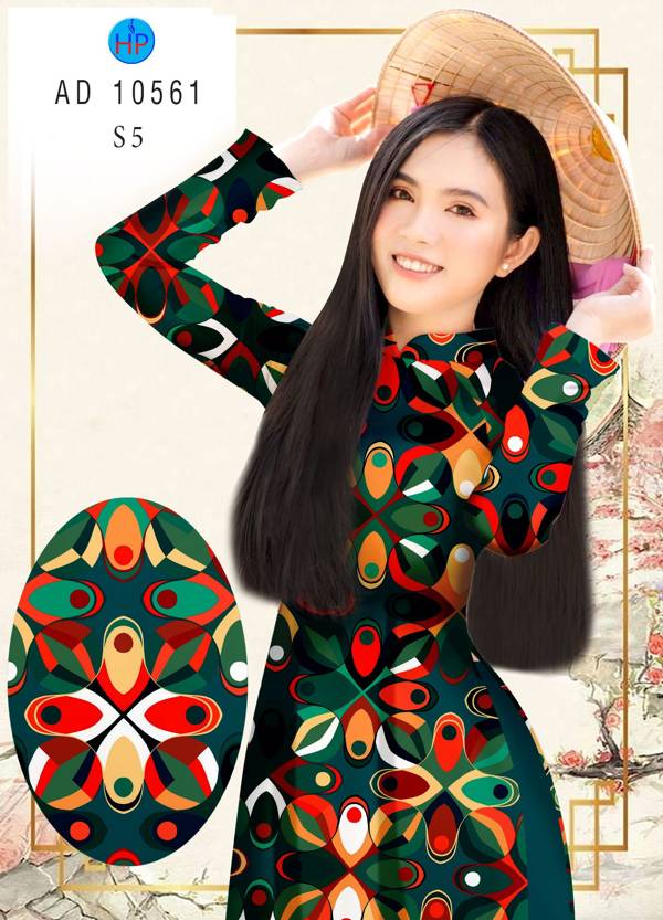 Vải Áo Dài Hoa Văn Độc Đáo AD 10561