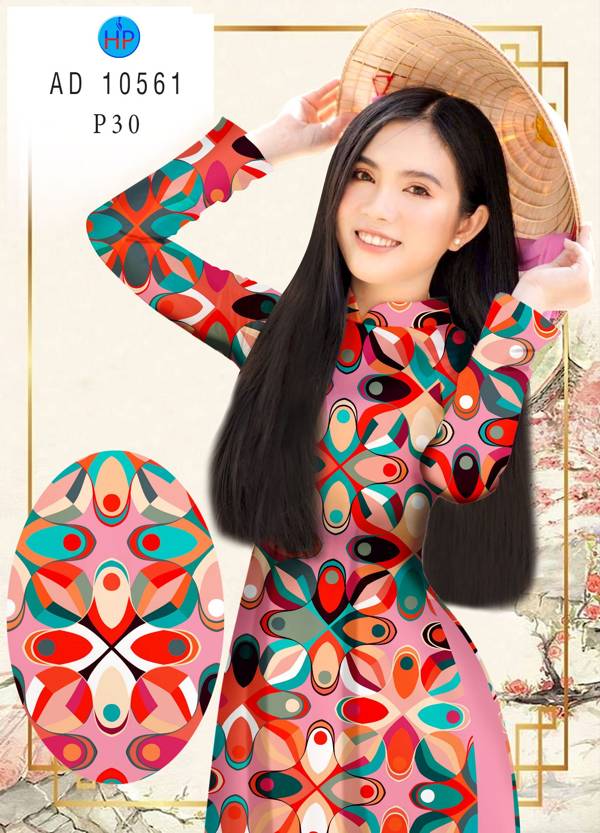 Vải Áo Dài Hoa Văn Độc Đáo AD 10561
