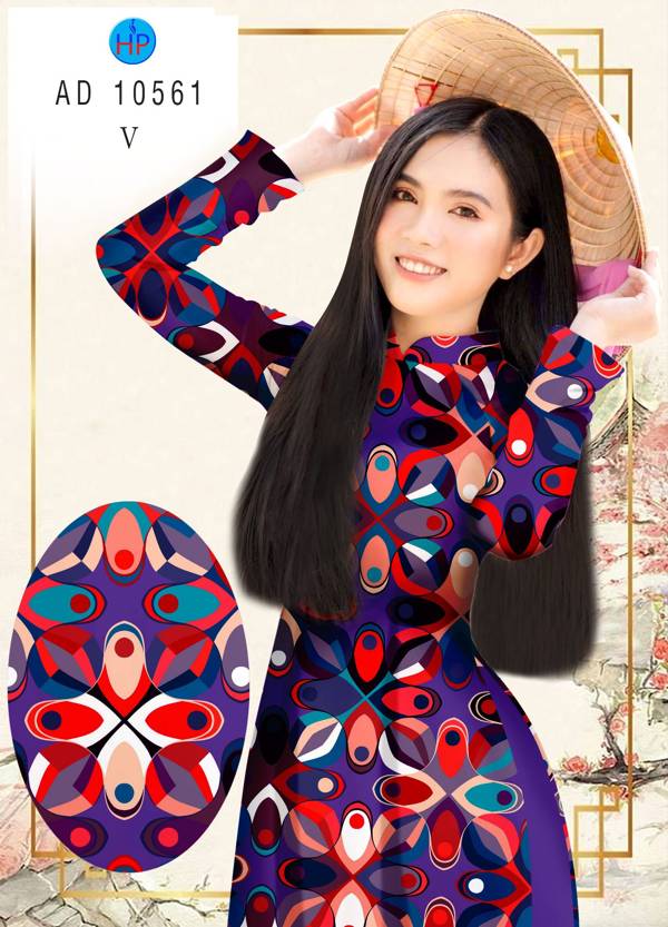 Vải Áo Dài Hoa Văn Độc Đáo AD 10561