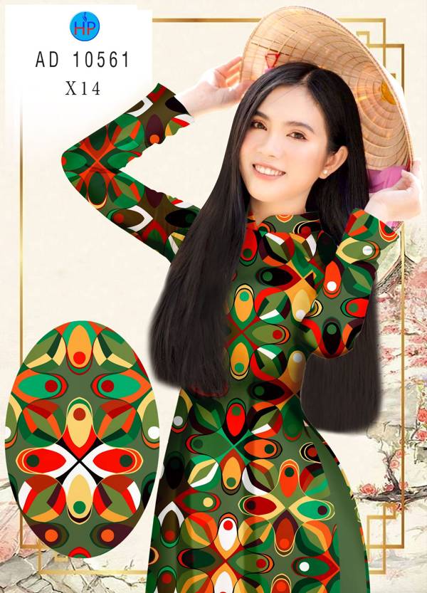Vải Áo Dài Hoa Văn Độc Đáo AD 10561