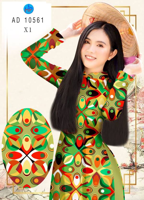 Vải Áo Dài Hoa Văn Độc Đáo AD 10561