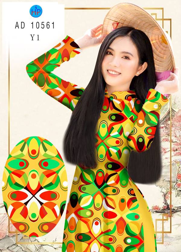 Vải Áo Dài Hoa Văn Độc Đáo AD 10561