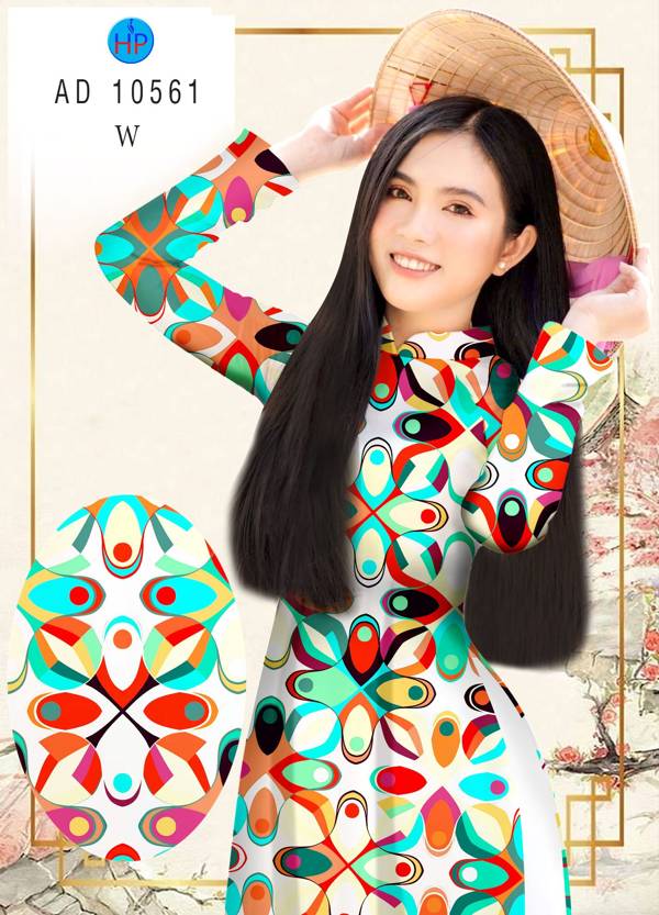 Vải Áo Dài Hoa Văn Độc Đáo AD 10561