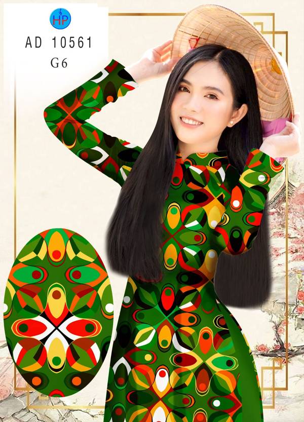 Vải Áo Dài Hoa Văn Độc Đáo AD 10561