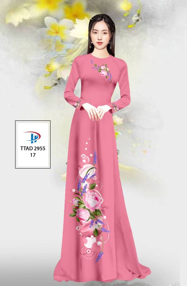 Vải Áo Dài Hoa In 3D Thiết Kế 2021 AD TTAD2955 57 Vải Áo Dài Hoa In 3D Thiết Kế 2021 AD TTAD2955