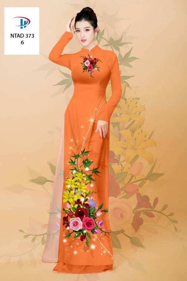 Vải Áo Dài Hoa Hồng Mới Ra AD NTAD373