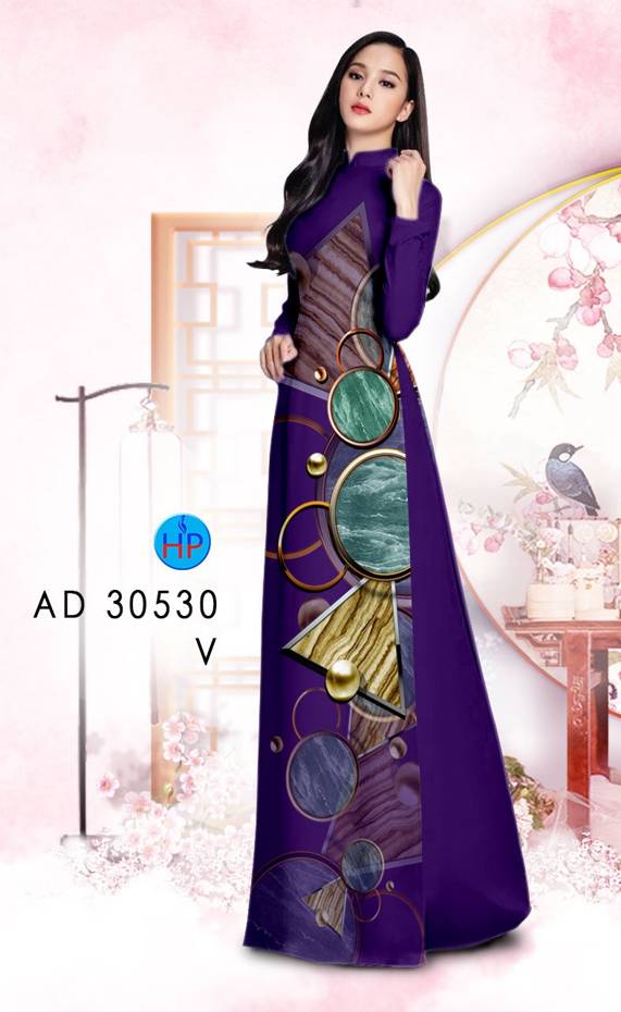 Vải Áo Dài Hoa Văn Thiết Kế 2021 AD 30530