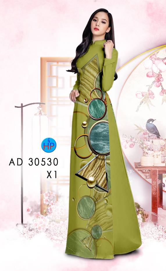 Vải Áo Dài Hoa Văn Thiết Kế 2021 AD 30530