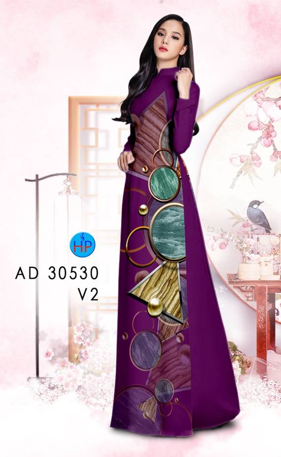 Vải Áo Dài Hoa Văn Thiết Kế 2021 AD 30530