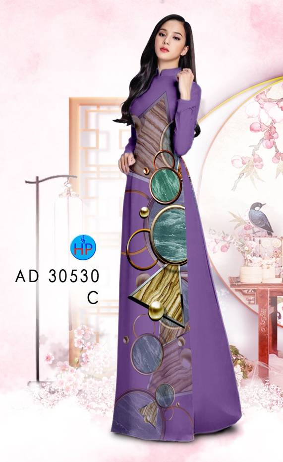 Vải Áo Dài Hoa Văn Thiết Kế 2021 AD 30530