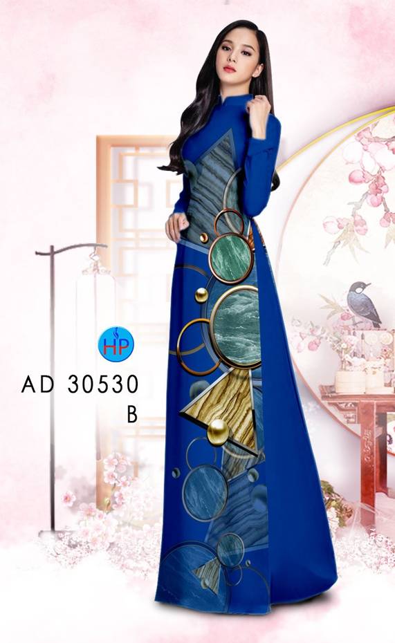Vải Áo Dài Hoa Văn Thiết Kế 2021 AD 30530