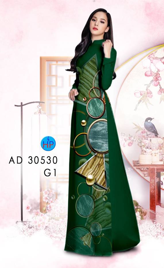 Vải Áo Dài Hoa Văn Thiết Kế 2021 AD 30530