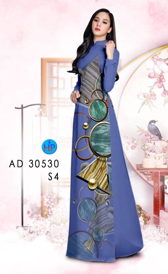 Vải Áo Dài Hoa Văn Thiết Kế 2021 AD 30530