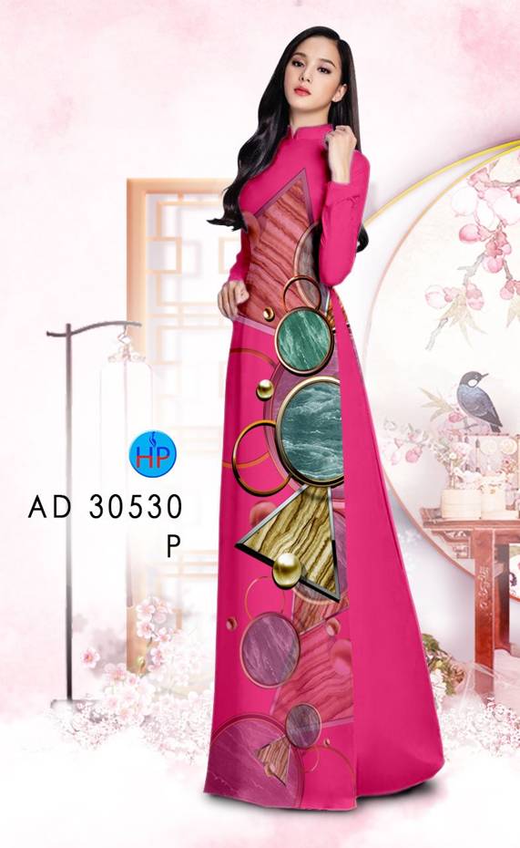 Vải Áo Dài Hoa Văn Thiết Kế 2021 AD 30530