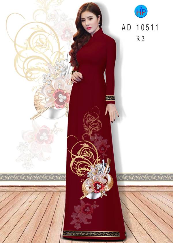 Vải Áo Dài Hoa Văn Vừa Ra  AD 10511