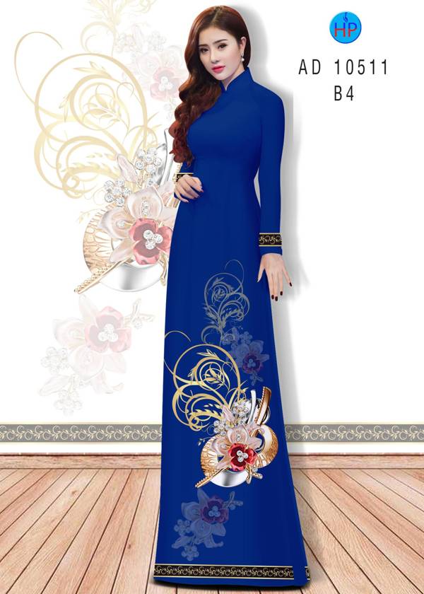 Vải Áo Dài Hoa Văn Vừa Ra  AD 10511