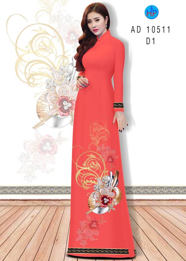 Vải Áo Dài Hoa Văn Vừa Ra  AD 10511
