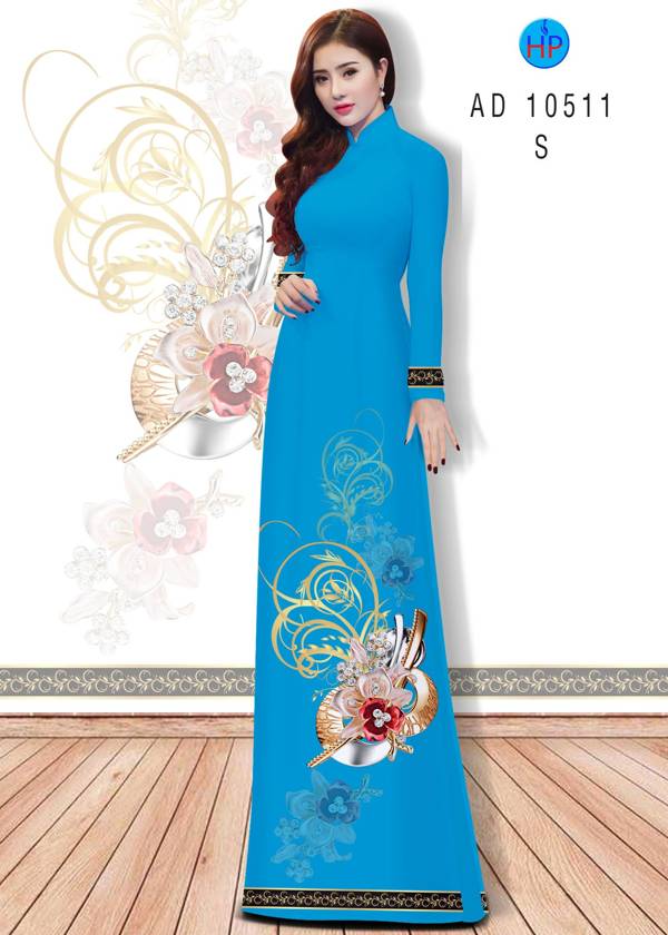 Vải Áo Dài Hoa Văn Vừa Ra  AD 10511