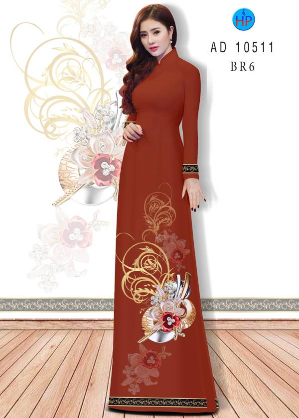 Vải Áo Dài Hoa Văn Vừa Ra  AD 10511