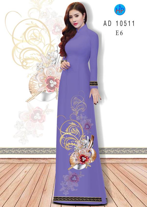 Vải Áo Dài Hoa Văn Vừa Ra  AD 10511