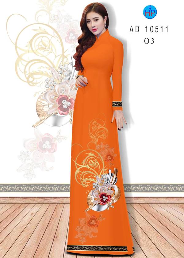 Vải Áo Dài Hoa Văn Vừa Ra  AD 10511