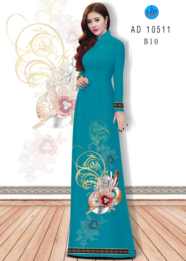 Vải Áo Dài Hoa Văn Vừa Ra  AD 10511
