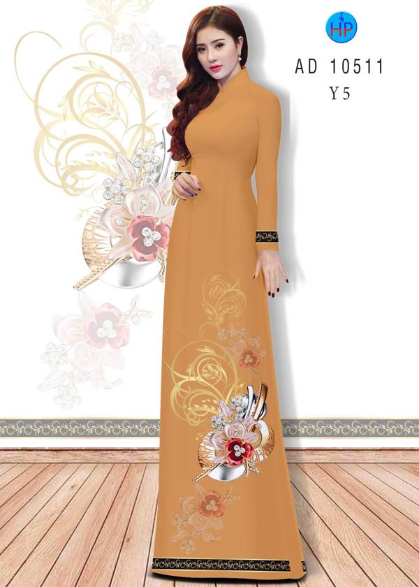 Vải Áo Dài Hoa Văn Vừa Ra  AD 10511