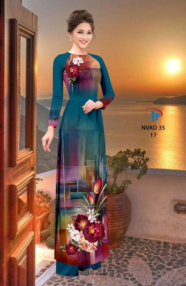 Vải Áo Dài Hoa In 3D Vừa Ra  AD NVAD35