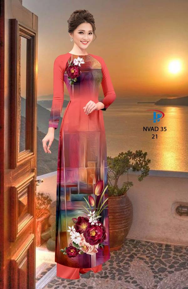 Vải Áo Dài Hoa In 3D Vừa Ra  AD NVAD35
