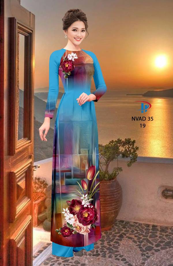 Vải Áo Dài Hoa In 3D Vừa Ra  AD NVAD35