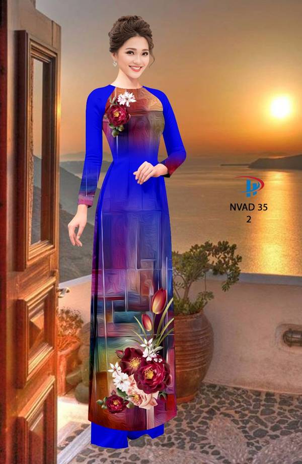 Vải Áo Dài Hoa In 3D Vừa Ra  AD NVAD35
