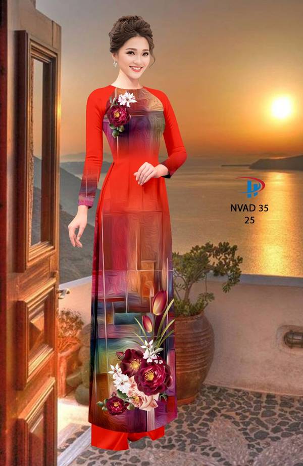 Vải Áo Dài Hoa In 3D Vừa Ra  AD NVAD35
