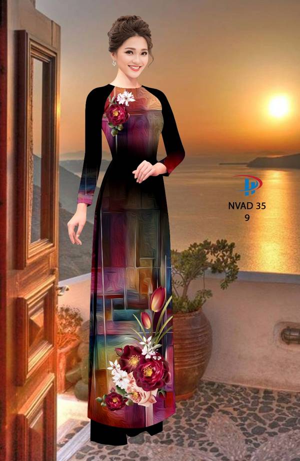 Vải Áo Dài Hoa In 3D Vừa Ra  AD NVAD35