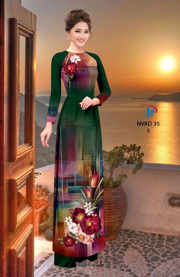 Vải Áo Dài Hoa In 3D Vừa Ra  AD NVAD35