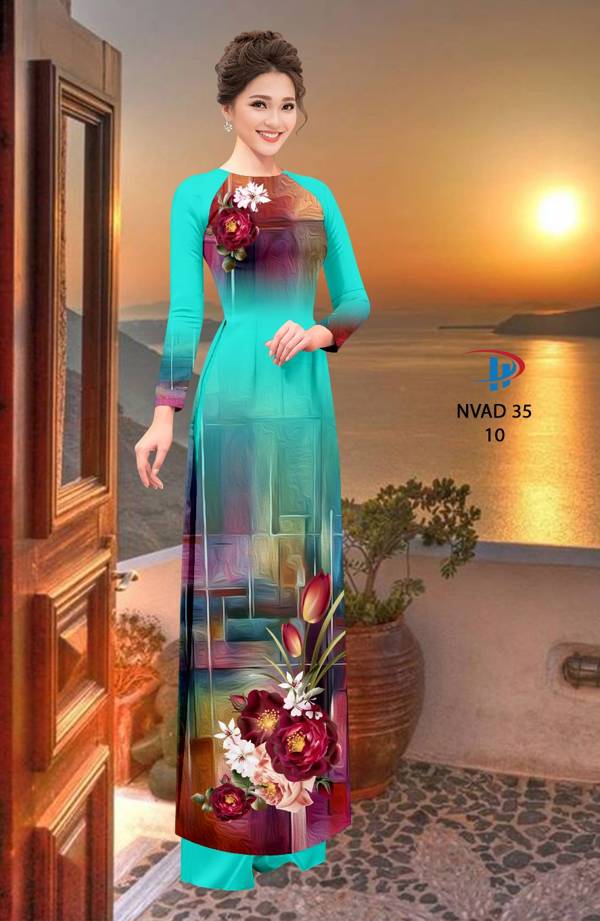 Vải Áo Dài Hoa In 3D Vừa Ra  AD NVAD35