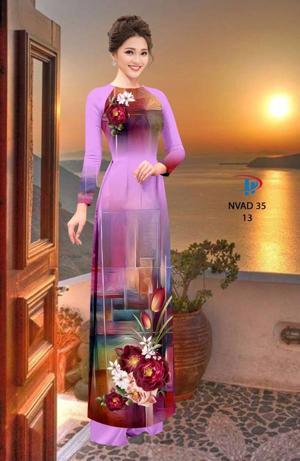 Vải Áo Dài Hoa In 3D Vừa Ra  AD NVAD35