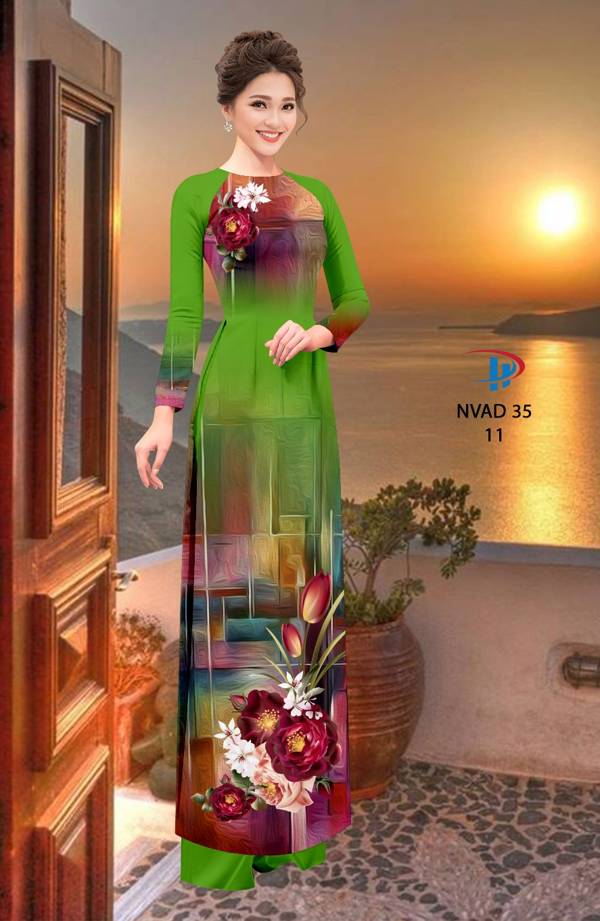 Vải Áo Dài Hoa In 3D Vừa Ra  AD NVAD35