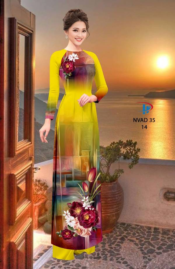 Vải Áo Dài Hoa In 3D Vừa Ra  AD NVAD35