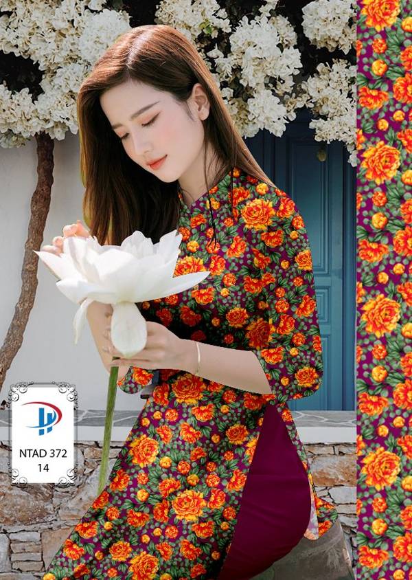 Vải Áo Dài Hoa Đều Vừa Ra  AD NTAD372