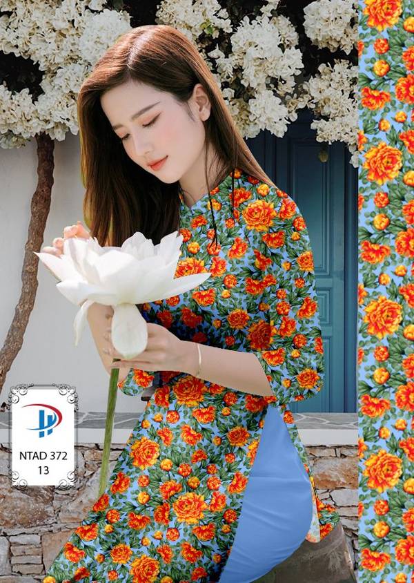 Vải Áo Dài Hoa Đều Vừa Ra  AD NTAD372