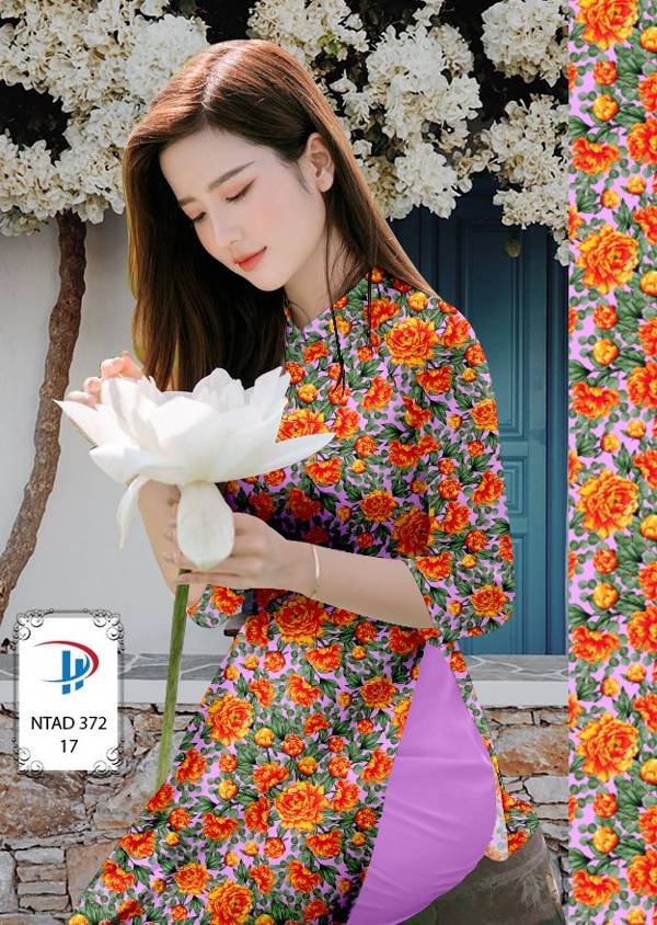 Vải Áo Dài Hoa Đều Vừa Ra  AD NTAD372