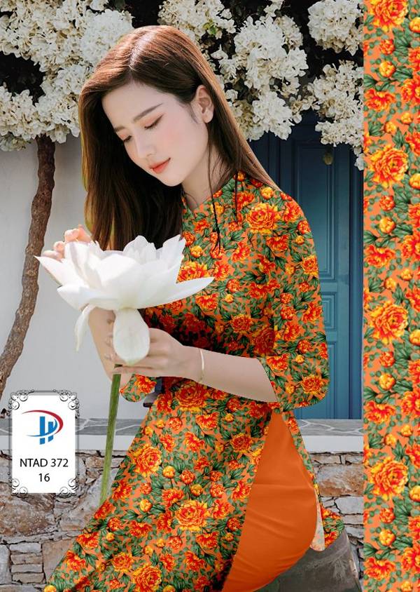 Vải Áo Dài Hoa Đều Vừa Ra  AD NTAD372