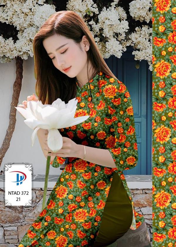Vải Áo Dài Hoa Đều Vừa Ra  AD NTAD372