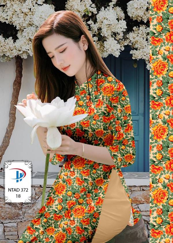 Vải Áo Dài Hoa Đều Vừa Ra  AD NTAD372